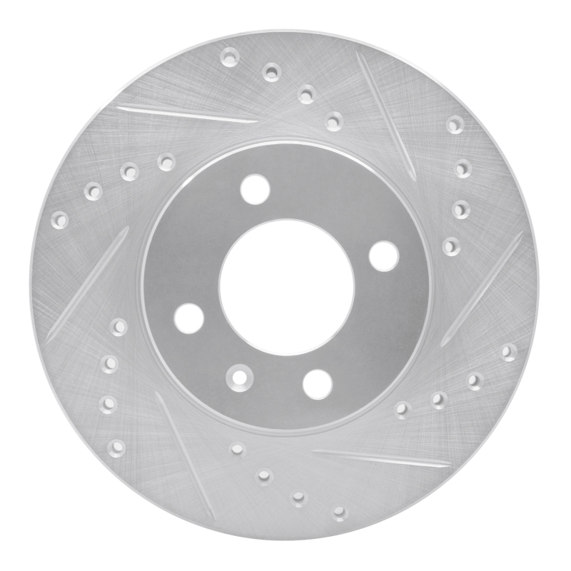 Volkswagen Jetta Brake Rotor (1) - Front Right - R1 Concepts - Drilled & Slotted - Silver - `86-`08 Volkswagen Jetta Brake Rotor (1) - Front Right - R1 Concepts - Drilled & Slotted - Silver - `86-`08